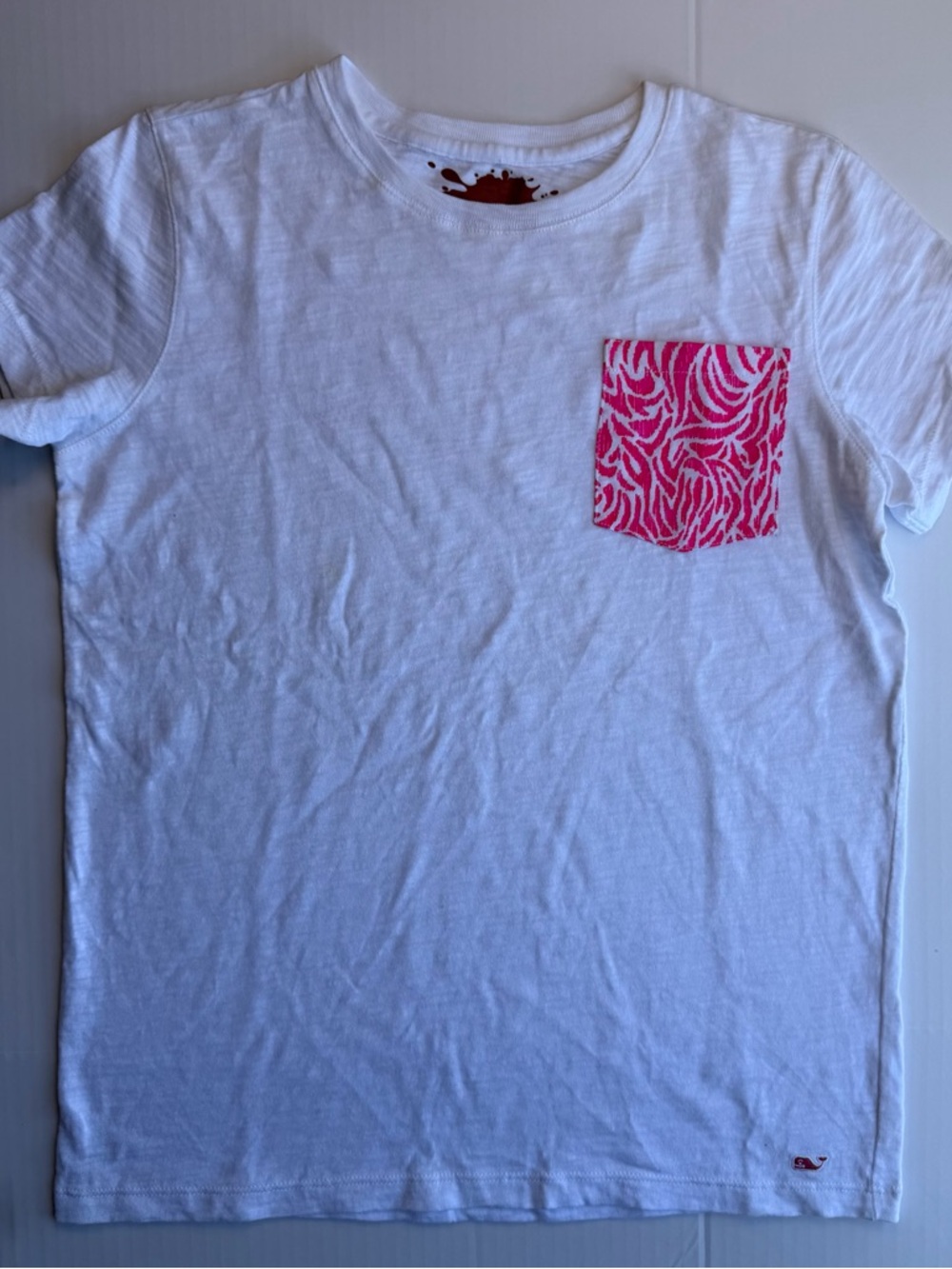 Vineyard Vines Girls White Tee Size 16 New w/ Flaws